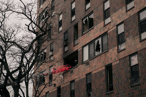 Foto edificio incendiado NY