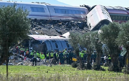 Foto choque de trenes en España