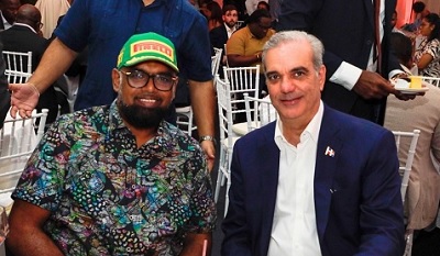 Foto presidentes Guyana y RD