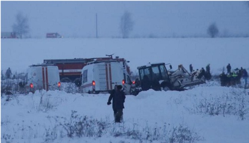 Foto avión ruso cae con 71 personas y mueren