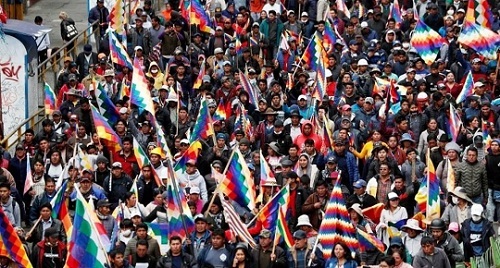 Foto protestas en Bolivia