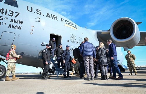 Foto avión de EU en el Caribe