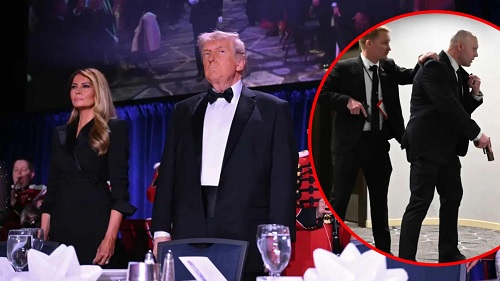 fOTO tRUMP mELANIA Y OTROS EN LA CENA ATACADA  DE LA cASA bLANCA